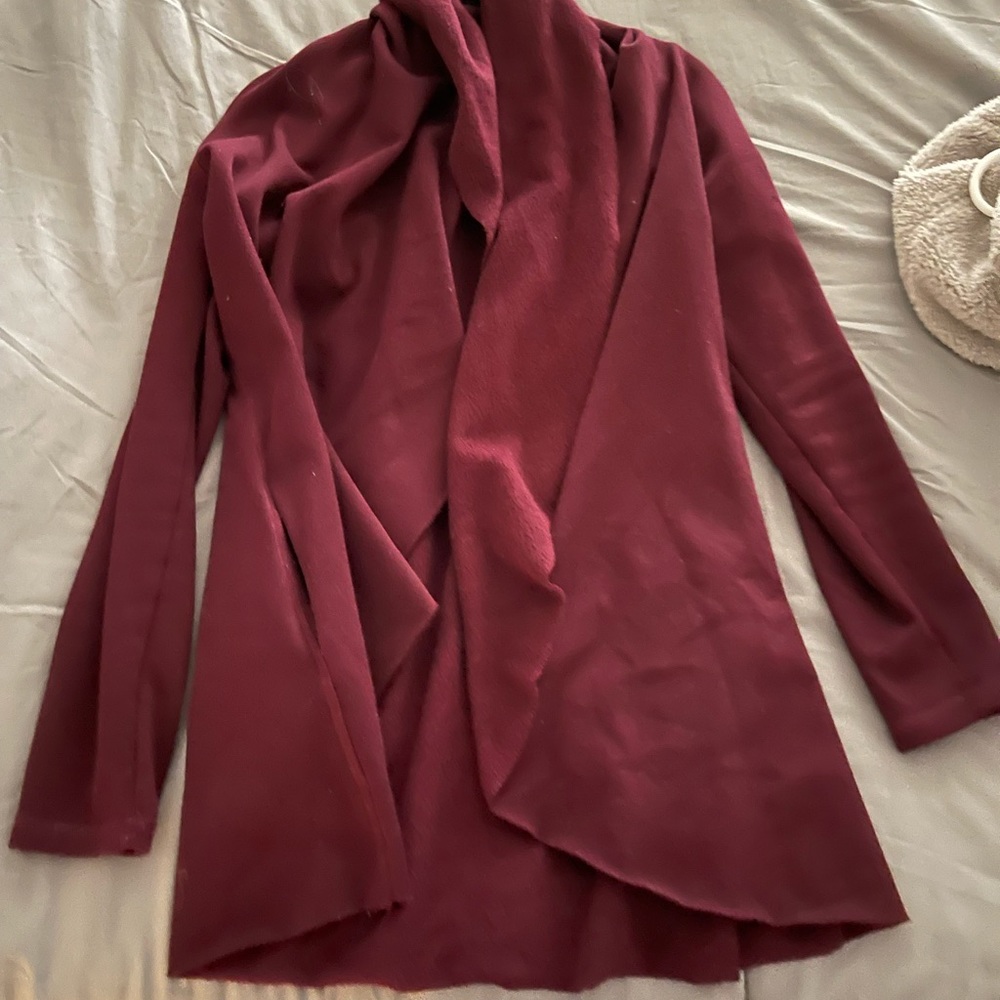 Open front fleece sweater/cardigan